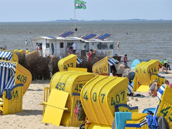 gepfelgter Sandstrand 